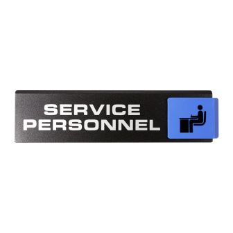 Plaque de porte Service du personnel - Europe design 175x45mm - 4261218