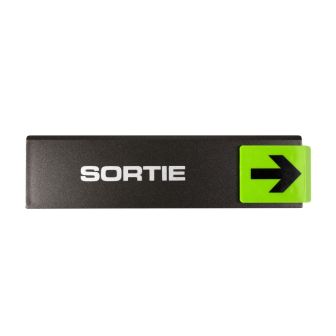 Plaque de porte Sortie flèche à droite - Europe design 175x45mm - 4261249