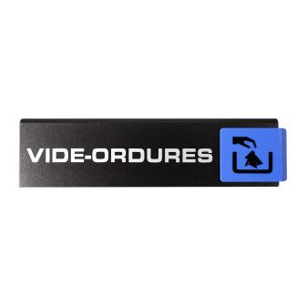 Plaque de porte Vide ordures - Europe design 175x45mm - 4261300