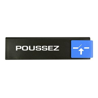 Plaquette Poussez - Europe Access 175x45mm - Novap