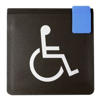 Plaque de porte WC handicapés - Europe design 95x95mm - 4270067