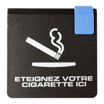 Plaque de porte Merci d’éteindre avant de jeter - Europe design 95x95mm - 4270128