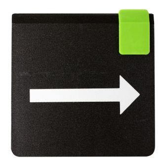 Plaque de porte Flèche à droite - Europe design 95x95mm - 4270166