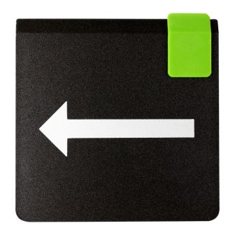 Plaque de porte Flèche à gauche - Europe design 95x95mm - 4270173