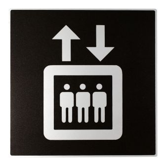 Plaque de porte Ascenseur - Europe design 200x200mm - Novap