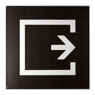 Plaque de porte Sortie - Europe design 200x200mm - Novap