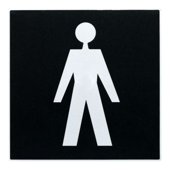 Plaque de porte Messieurs - Europe design 200x200mm - Novap