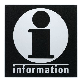 Plaque de porte Informations - Europe design 200x200mm - Novap