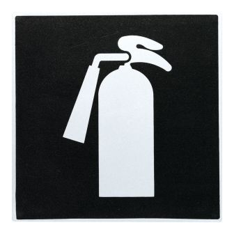 Plaque de porte Extincteur - Europe design 200x200mm - Novap
