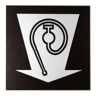 Plaque de porte Lance incendie - Europe design 200x200mm - Novap