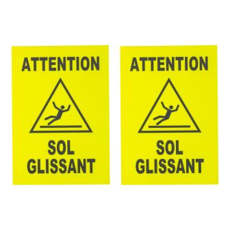 Lot de 2 plaques modulable jaune fluo - Sol glissant - Novap