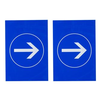 Lot de 2 plaques modulable bleue - Sens obligatoire - Novap