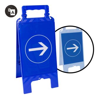 Chevalet de signalisation modulable Bleu - Sens obligatoire - Novap