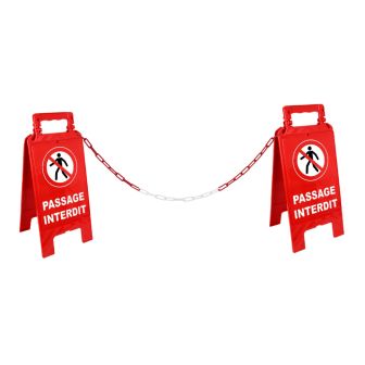 Kit Passage interdit + 5m de chaîne Ø6mm - Novap