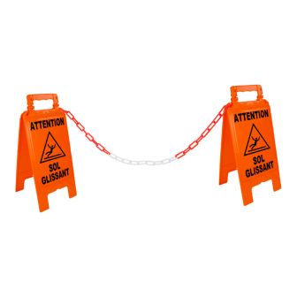 Kit Sol glissant + 5m de chaine Ø6mm - Orange Fluo - Novap
