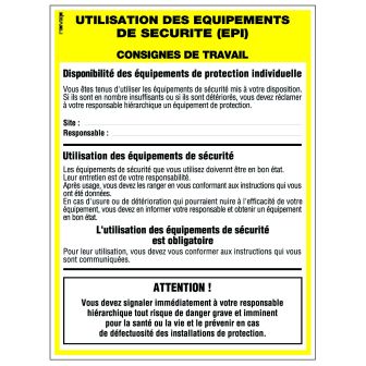 Panneau équipements de protection individuelle 400x300mm - 4300368