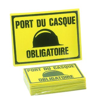 Lot de 25 panneaux port casque obligatoire 300X200mm - 4304342