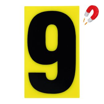 N°9 - 50x30mm magnétique Jaune/Noir - 4345185