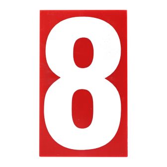 N°8 - 100x60mm Rouge/Blanc - 4348384