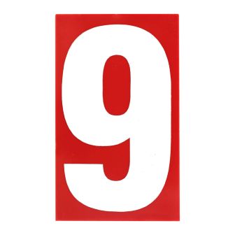 N°9 - 100x60mm Rouge/Blanc - 4348391