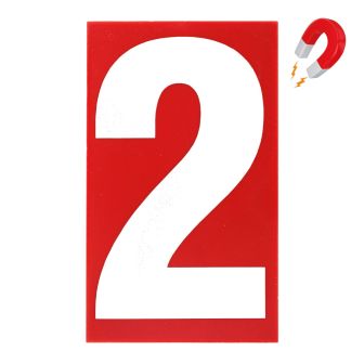 N°2 - 100x60mm magnétique Rouge/Blanc - 4355016