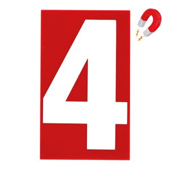 N°4 - 100x60mm magnétique Rouge/Blanc - 4355030