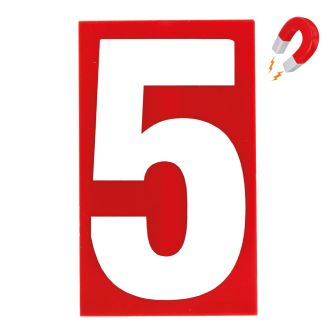 N°5 - 100x60mm magnétique Rouge/Blanc - 4355047