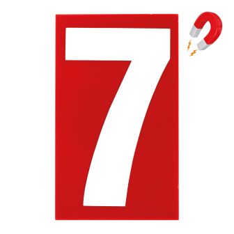 N°7 - 100x60mm magnétique Rouge/Blanc - 4355061