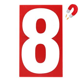 N°8 - 100x60mm magnétique Rouge/Blanc - 4355078