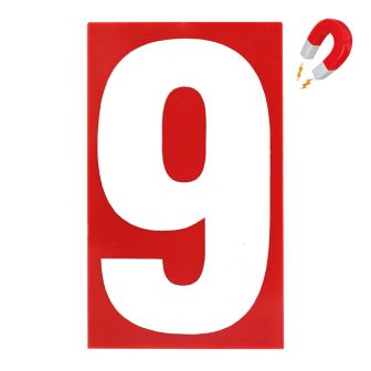 N°9 - 100x60mm magnétique Rouge/Blanc - 4355085