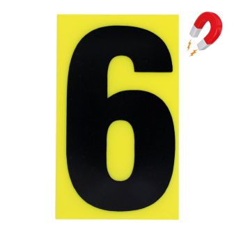 N°6 - 100x60mm magnétique Jaune/Noir - 4355153