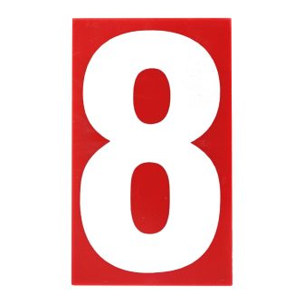 N°8 - 50x30mm Rouge/Blanc - 4358383
