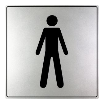 Plaquette toilettes hommes - ISO 7001 - NOVAP