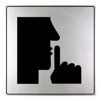 Plaquette Silence - ISO 7001 - NOVAP