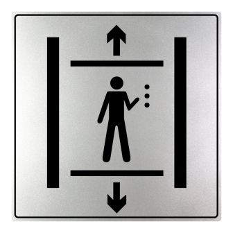 Plaquette ascenseur - ISO 7001 - NOVAP