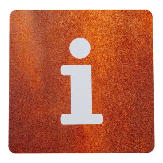 Plaque de porte alu effet rouille - Informations - 4385068