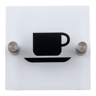 Plaque de porte transparente - Café- Novap