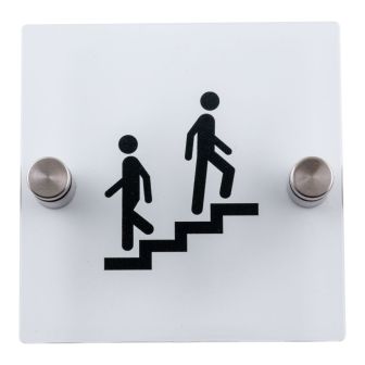 Plaque de porte transparente -Escaliers - Novap