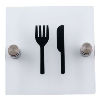 Plaque de porte transparente -Restaurant - Novap