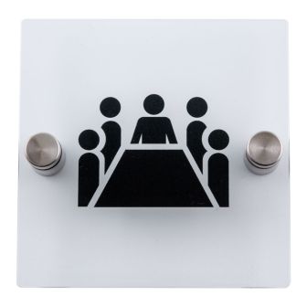 Plaque de porte transparente - Salle de conférence - Novap