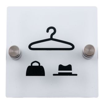 Plaque de porte transparente - Vestiaires - Novap
