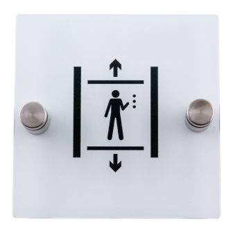 Plaque de porte transparente - Ascenseur - Novap