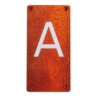 Numéro de maison - Lettre A - effet acier rouillé - Novap