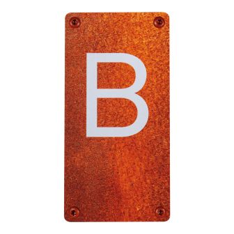 Numéro de maison - Lettre B - effet acier rouillé - Novap