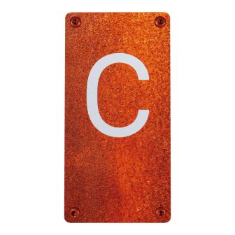 Numéro de maison - Lettre B - effet acier rouillé - Novap
