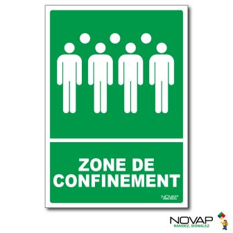 Panneau Zone de confinement - Rigide A5 - Novap