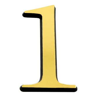 Chiffre 1 en relief autocollant - Or