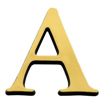 Lettre A en relief autocollant - Or