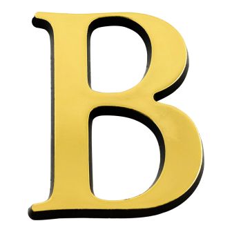 Lettre B en relief autocollant - Or