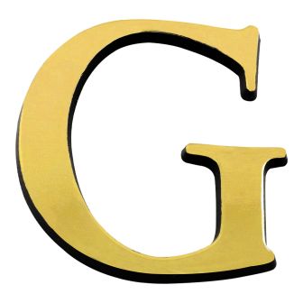 Lettre G en relief autocollant - Or